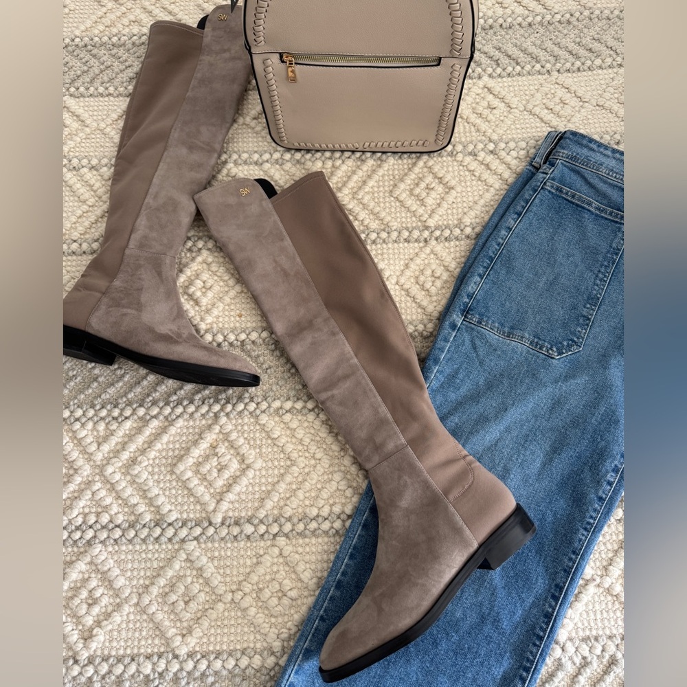 Stuart Weizman Over the Suede Knee-High Boots - Picture 12 of 15
